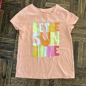 Cat & Jack Peach Tee with Colorful 'Be the Sunshine' Design